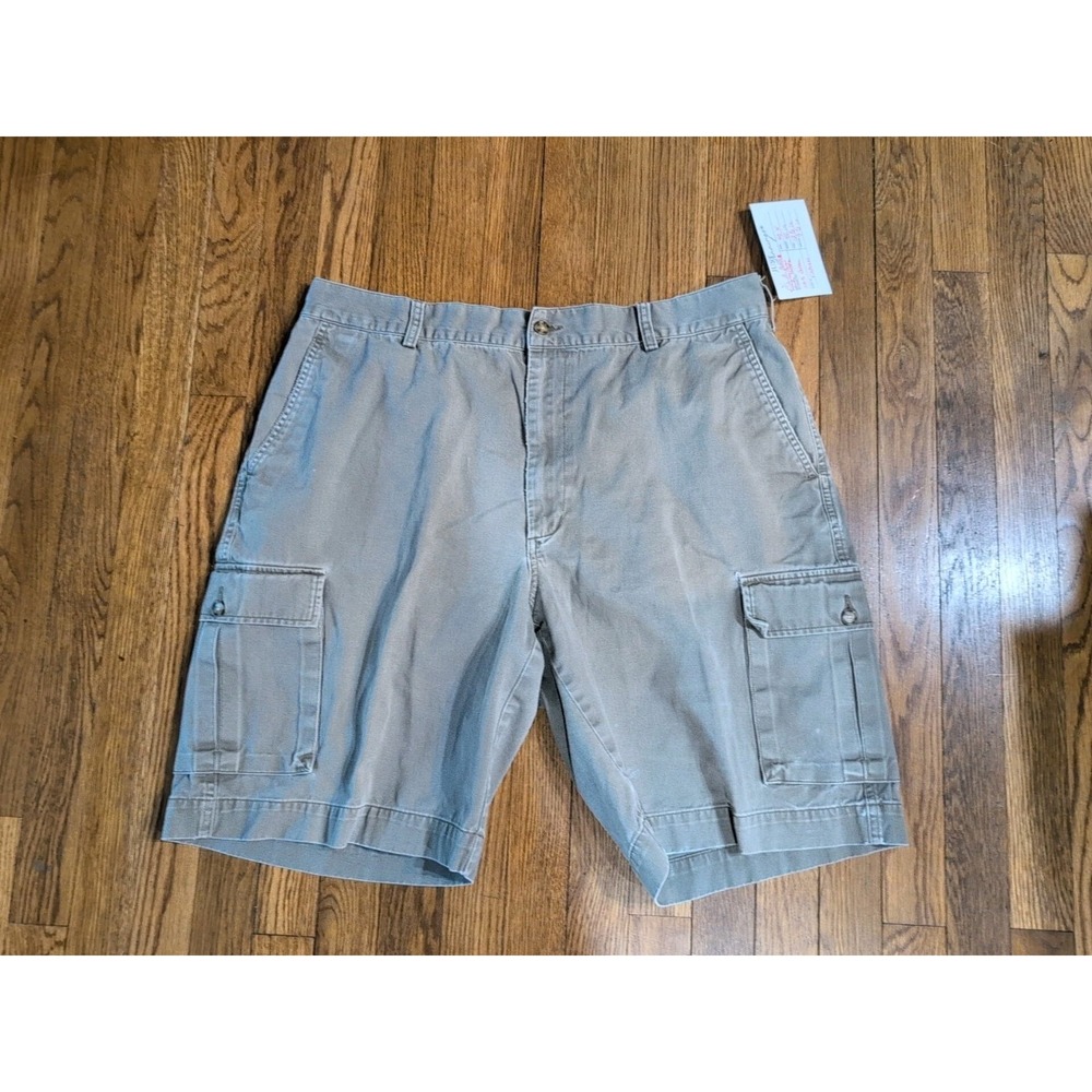 Jos A Bank Mens Cargo Shorts Gray 100% Cotton‎ Size 40 Flat Front Outdoor Casual